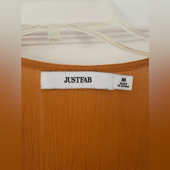 Orange Just Fab Flowy Dress - Picture 4 of 4